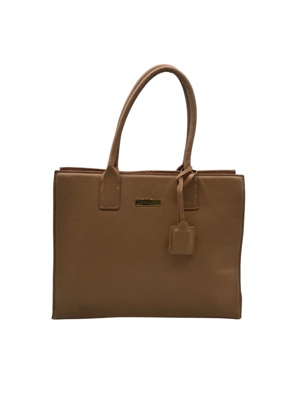 Joy & Iman Tan Leather Tote Bag